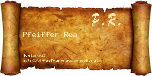 Pfeiffer Rea névjegykártya